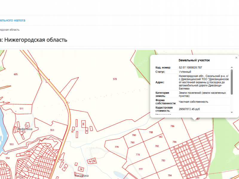 земельный участок 1 200 соток деревня Косоурка